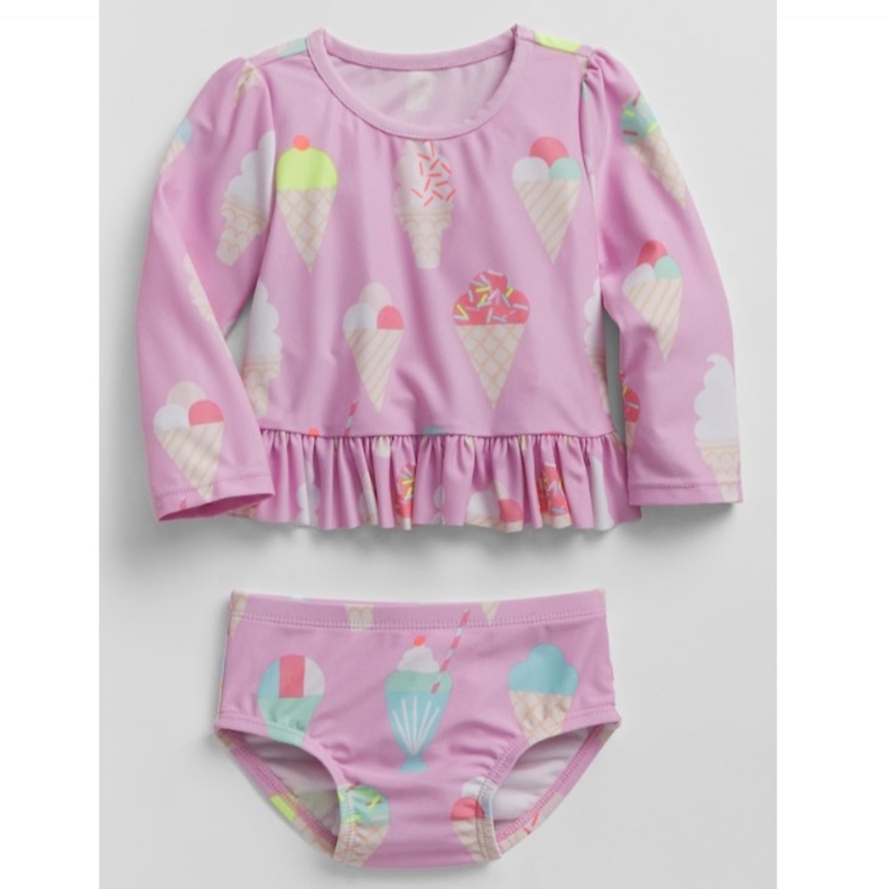 NWT Gap Ice cream rash guard swimsuit